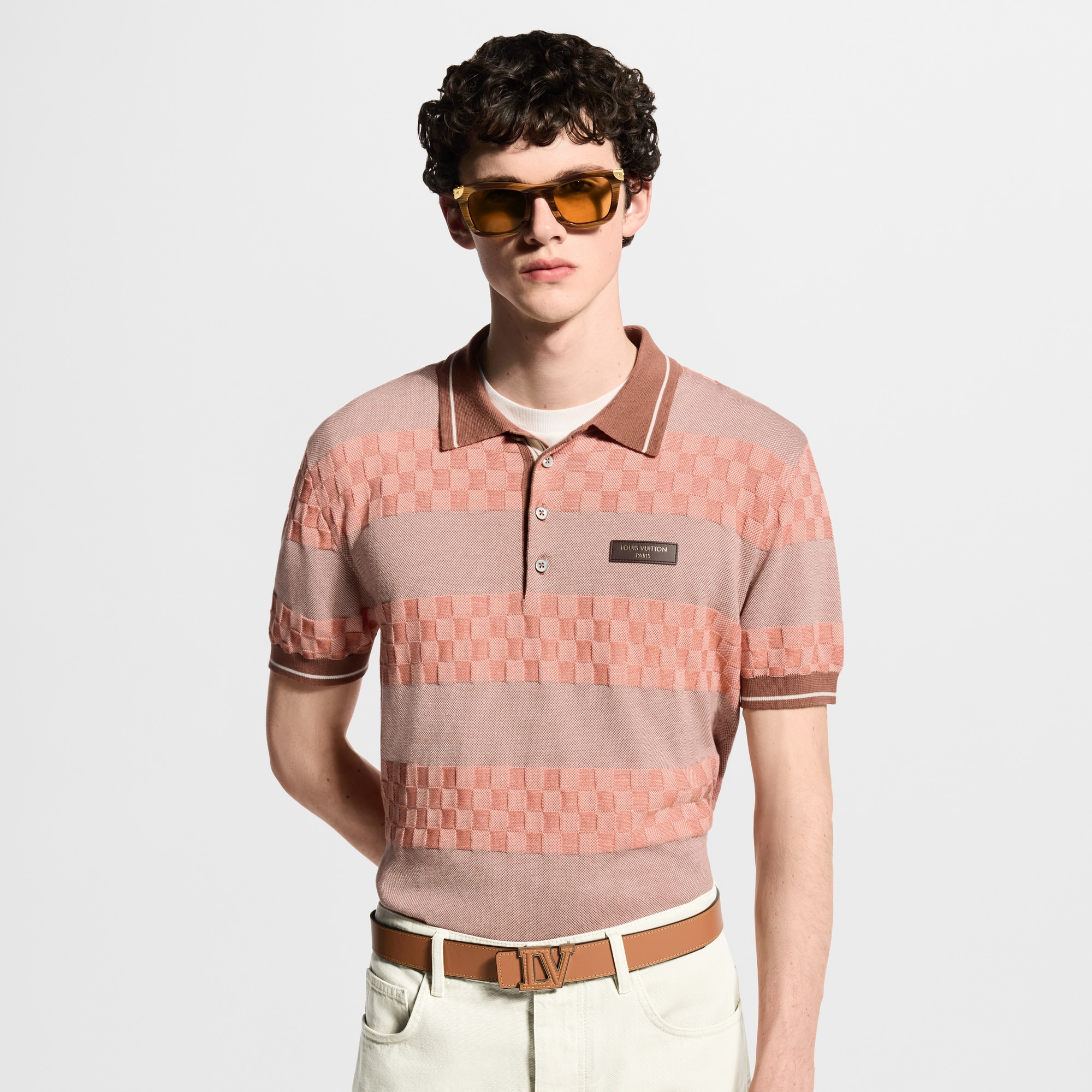 Damier Striped Polo Shirt - Men - Ready-to-Wear | LOUIS VUITTON ®